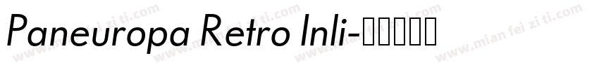 Paneuropa Retro Inli字体转换